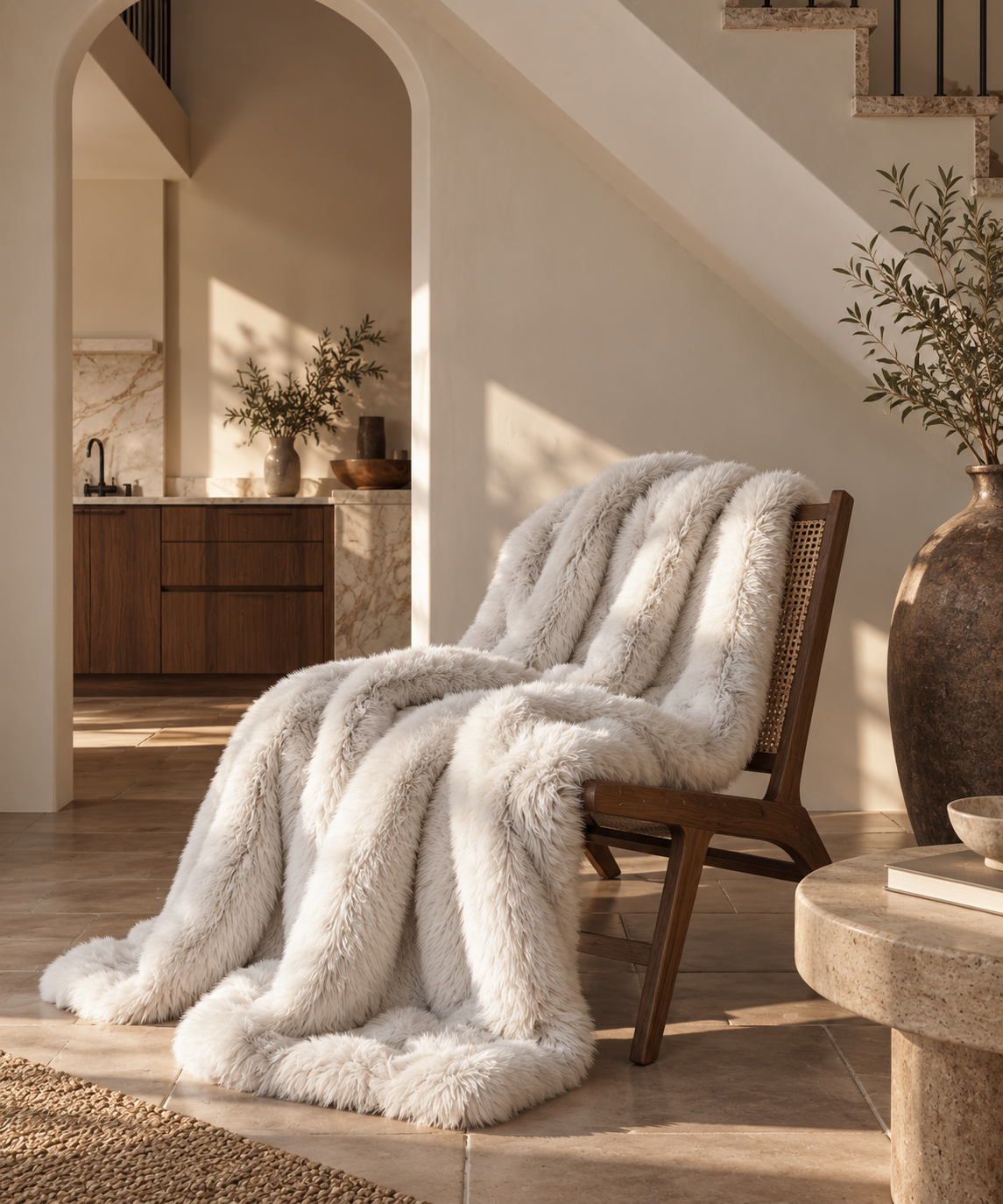 Plaid Neva Blanc Moelleux