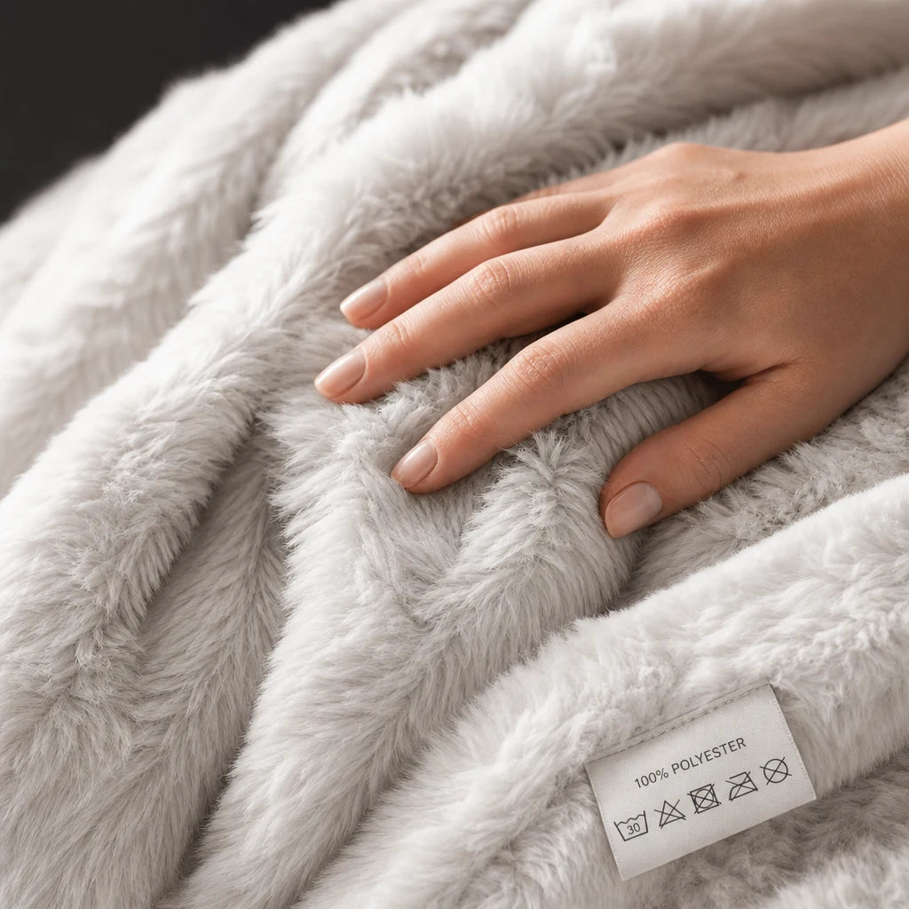 plaid fausse fourrure blanc moelleux